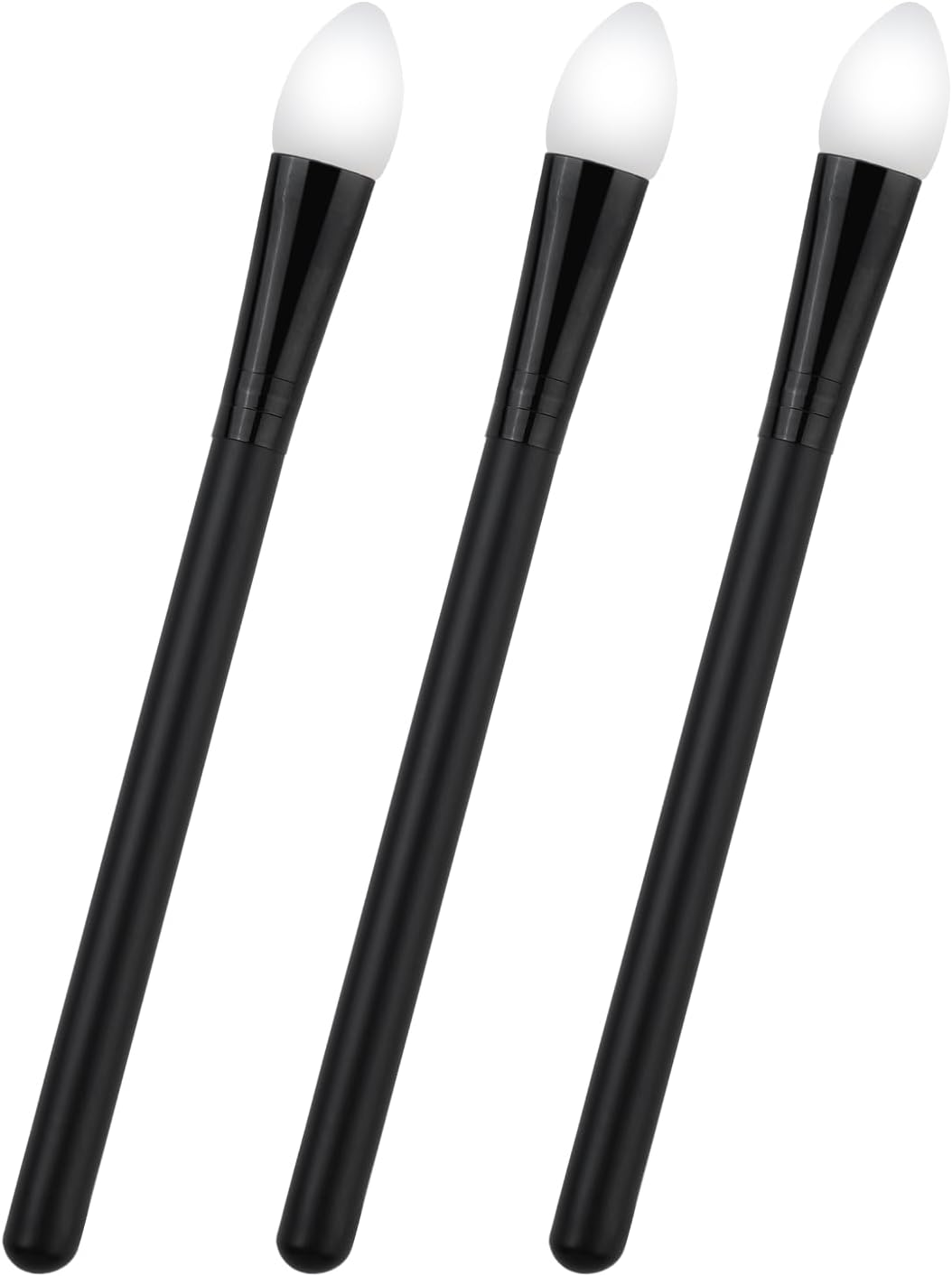 3 Pcs Silicone Shadow Brush Eyeshadow Applicators Eyeshadow Brush Lip Mask Makeup Brushes for Liquid Eye Shadow Applying Cream image number 1