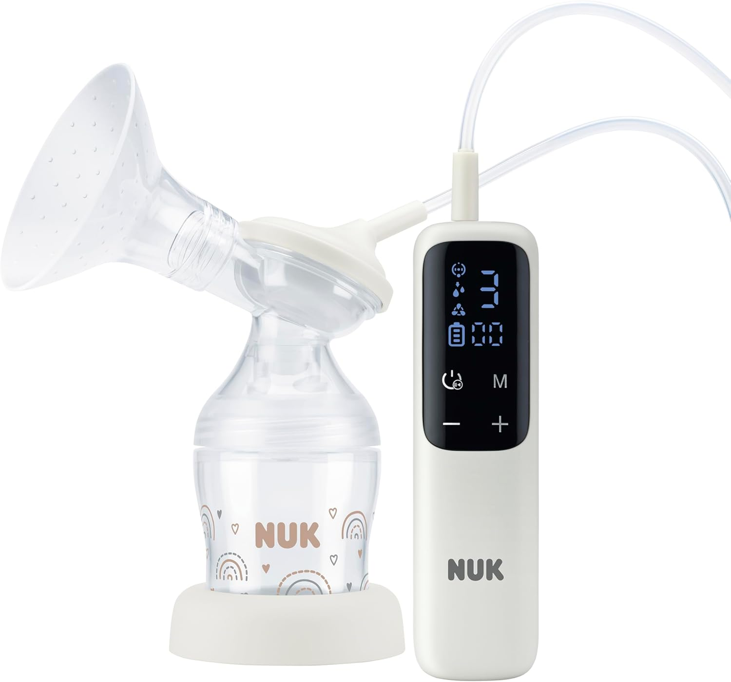 NUK Soft & Easy Electric Breast Pump | 100% Silicone Soft Cups | Small, Lightweight & Quiet | Rechargeable Battery for Travel | 24Mm & 27Mm Cups | 1 X Perfect Match Baby Bottle image number 3
