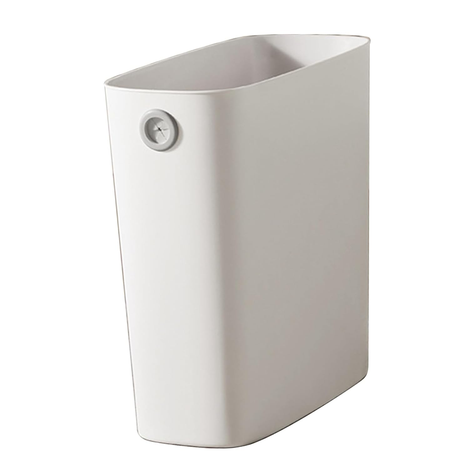 Trash Can, Open Top Waste Bin, Thin for Bathroom (White) image number 5