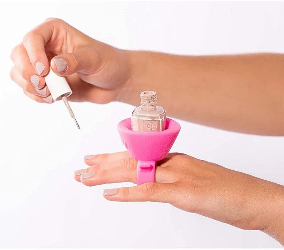 The Original Nail Polish Bottle Holder Ring Wearable Nail Varnish Holder AU - Blue image number 4