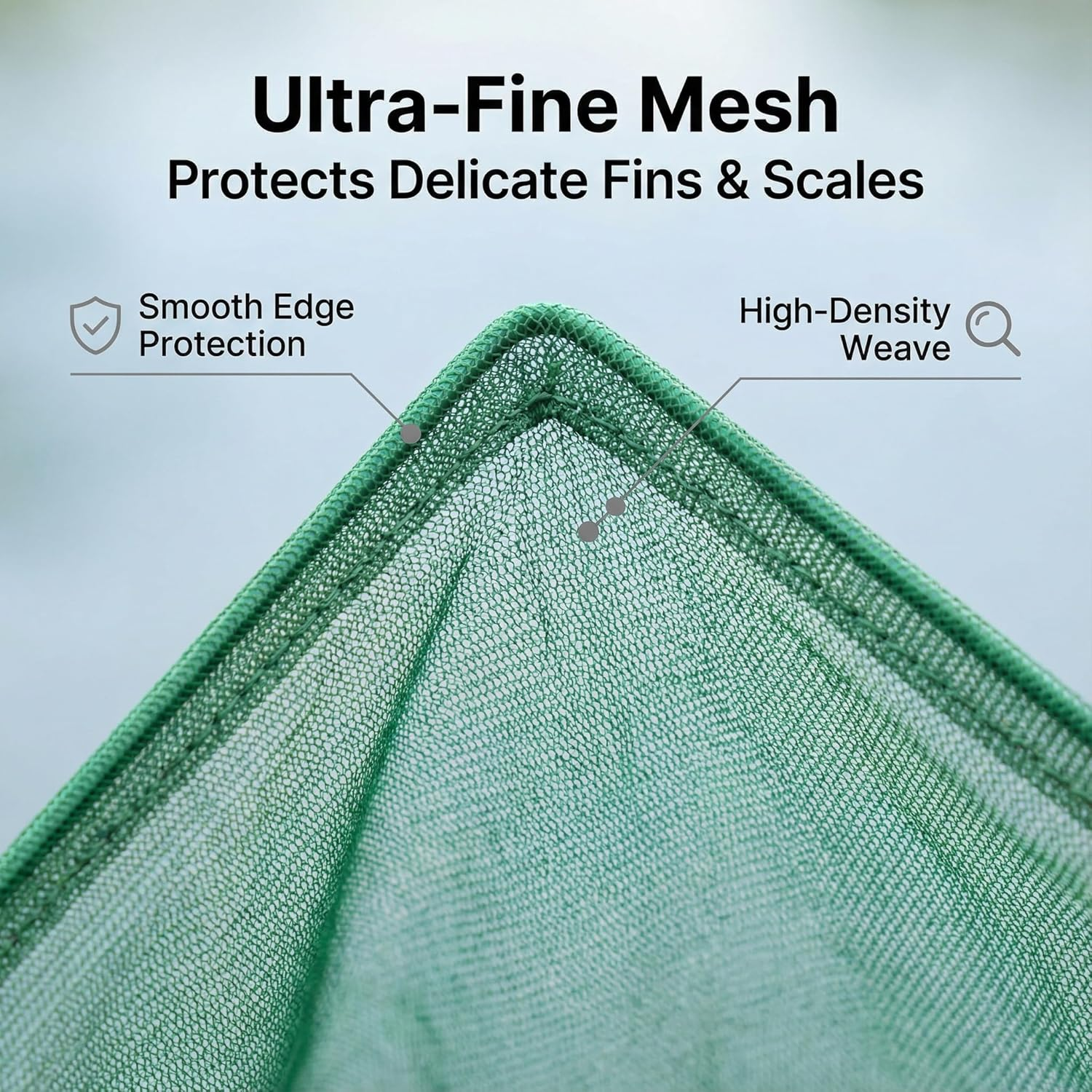 LEDON 2-Pack Fine Mesh Aquarium Fish Nets, 32Cm Small Fish Catcher Net for Shrimp, Fry, Tropical Fish - Safe Soft Green Nets for Freshwater & Saltwater Tanks, Ponds image number 2