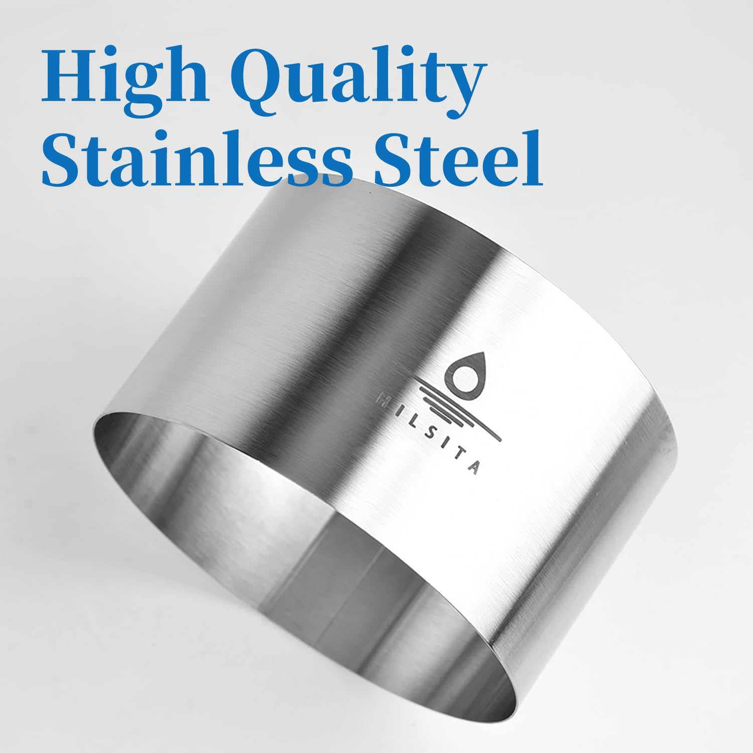 Hilsita 3Pcs Cake Molds for Baking, Stainless Steel Mousse Cake Rings, Mousse Ring Mold round for Bakeware Tools-4/6/8In (3.94''H) (2.36''H)