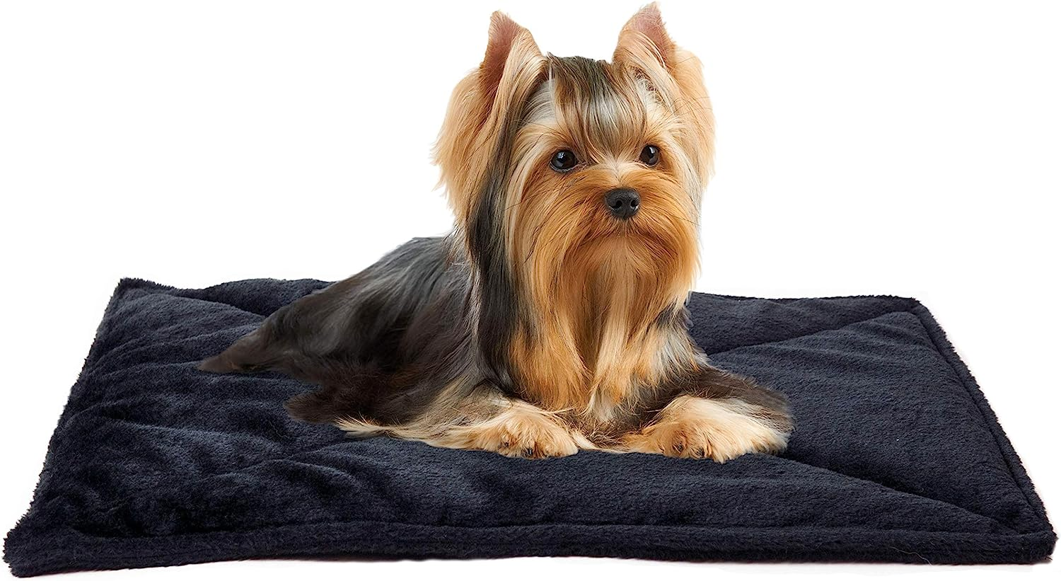 Furhaven Small Cat Bed Thermanap Quilted Faux Fur Self-Warming Pad, Washable - Leopard Print, Small