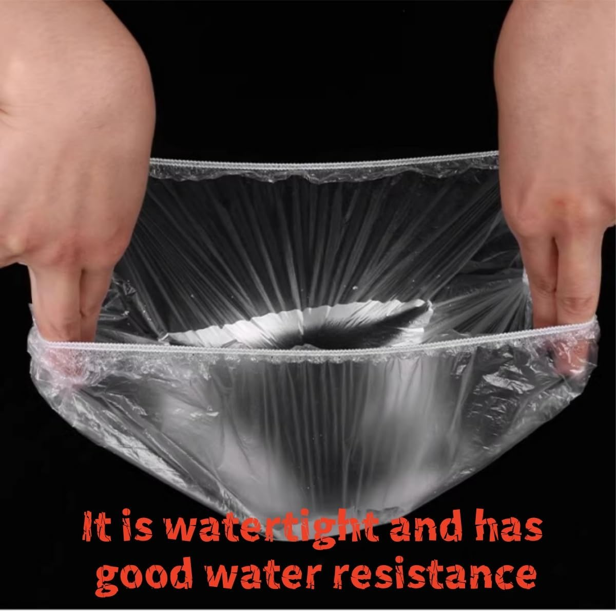 100 Reusable Zxjsisy Transparent Waterproof Shower Caps, Suitable for Women, Hair Care, Spa, Home Use, Portable Travel image number 5