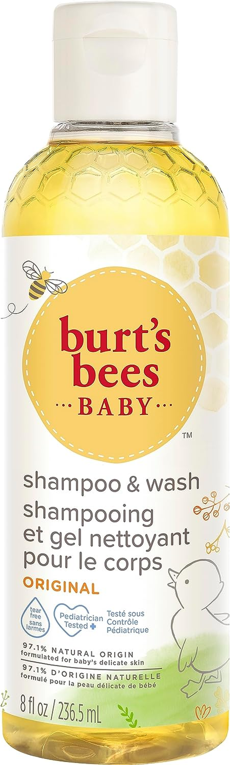 Burt'S Bees Baby Shampoo and Wash, Original, Tear Free, Paediatrician Tested, 98.7% Natural Origin, 235Ml image number 3