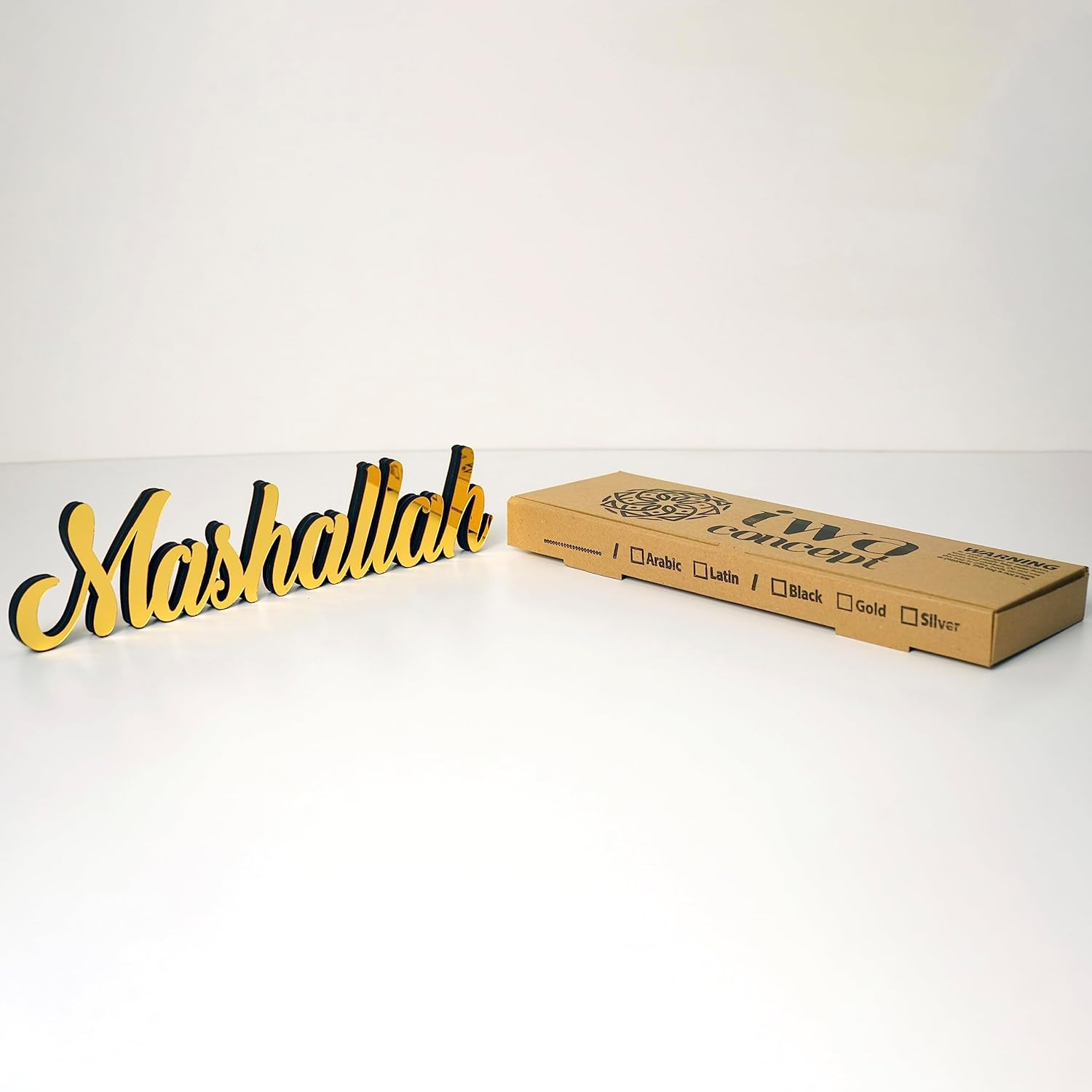 Iwa Concept Mashallah Gold Islamic Decor | Home Decorations for Ramadan & Eid Gifts image number 2