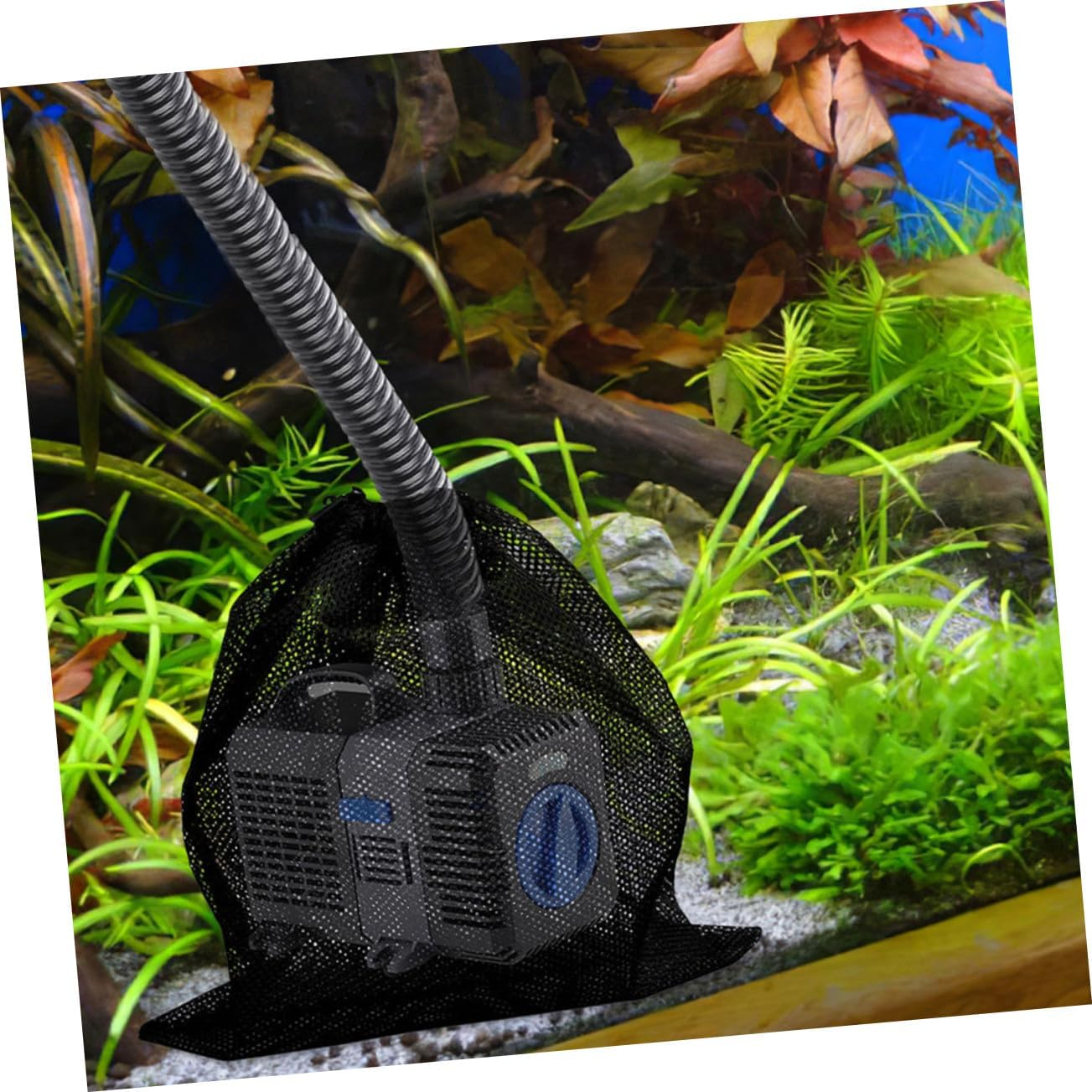 4Pcs Pump Barrier Mesh Bags with Drawstring Filter Bags for Swimming Pool Pumps Prevents Clogging Easy to Clean Suitable for Fish Tank image number 4