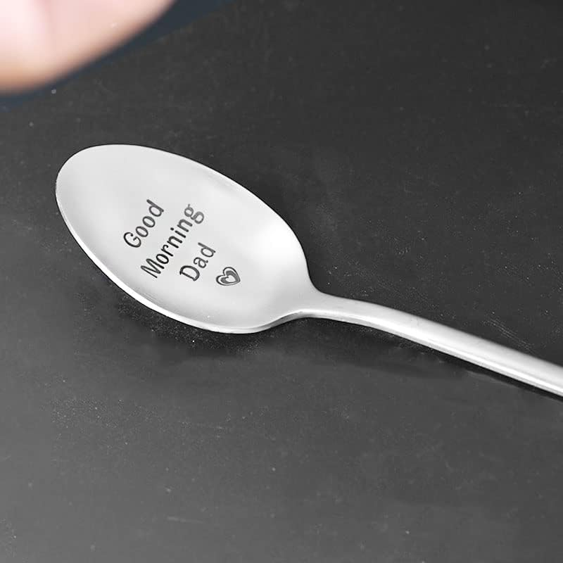 Dad Father Gifts from Daughter Son - Dad Coffee Spoon Gift from Kids Tea Spoons for Best Dad Fathers Day Birthday Gifts for Daddy Christmas Presents for Dad Father Coffeespoons image number 3