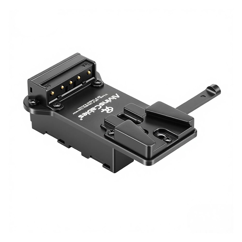 Alvin'S Cables NP-F Dummy Battery to V-Lock V-Mount Battery Plate for Sony NP-F970 F770 F550 for Atomos Shinobi Shogun Ninja V, for Hollyland Mars Transmission, Smallhd 702, LED Lights-Black image number 1