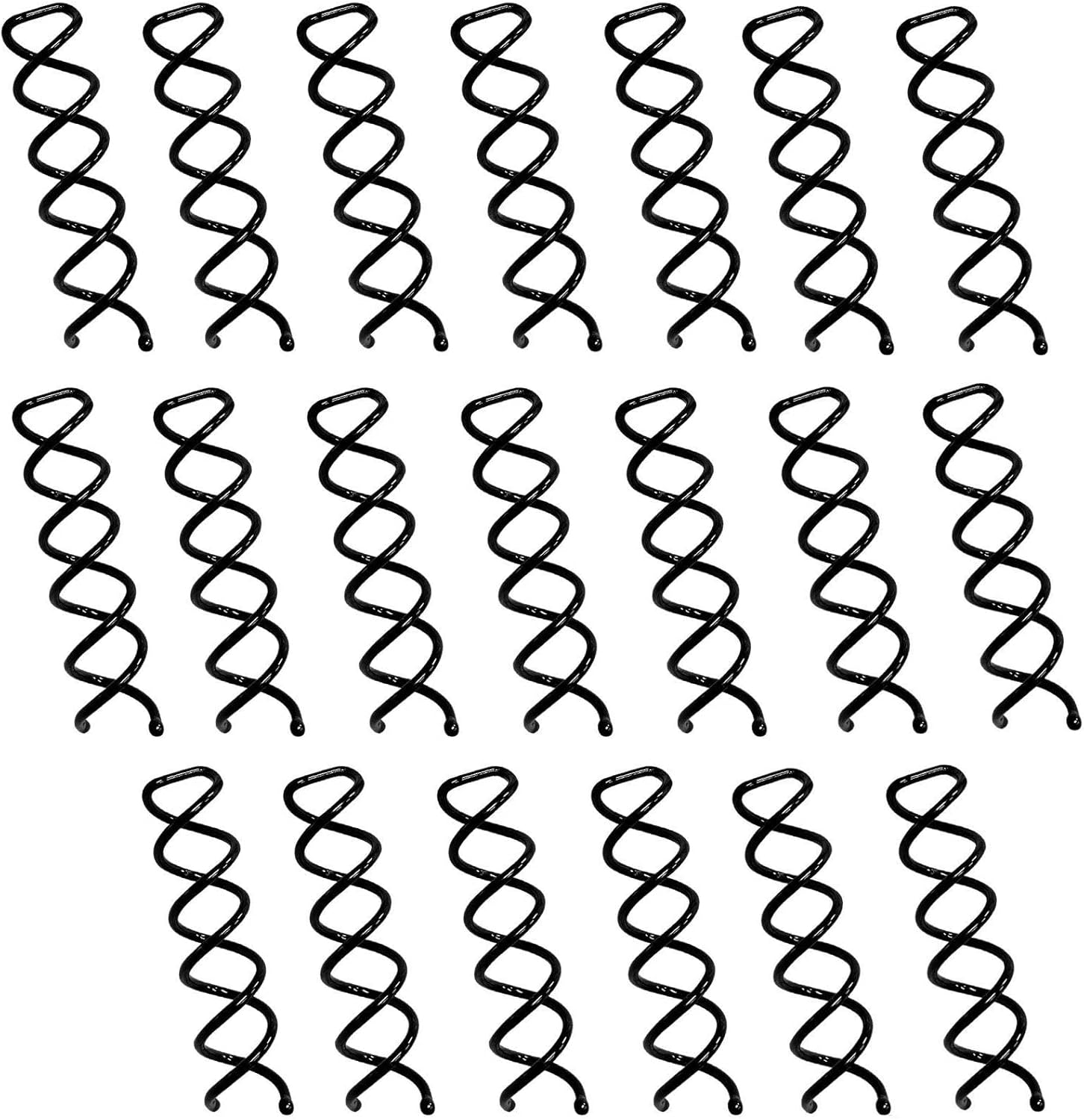 WUDQIJI Spiral Pin Spin Clip Pack of 20 Black Spiral Hair Clips Bun Hair Pin Spiral Hair Pins Spiral Hair Pins Clips for DIY Hair Style Hair Styling