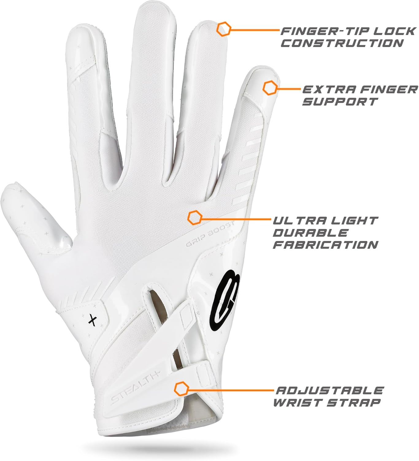 Grip Boost Peace Stealth 6.0 Boost plus Football Gloves - Adult Sizes image number 2