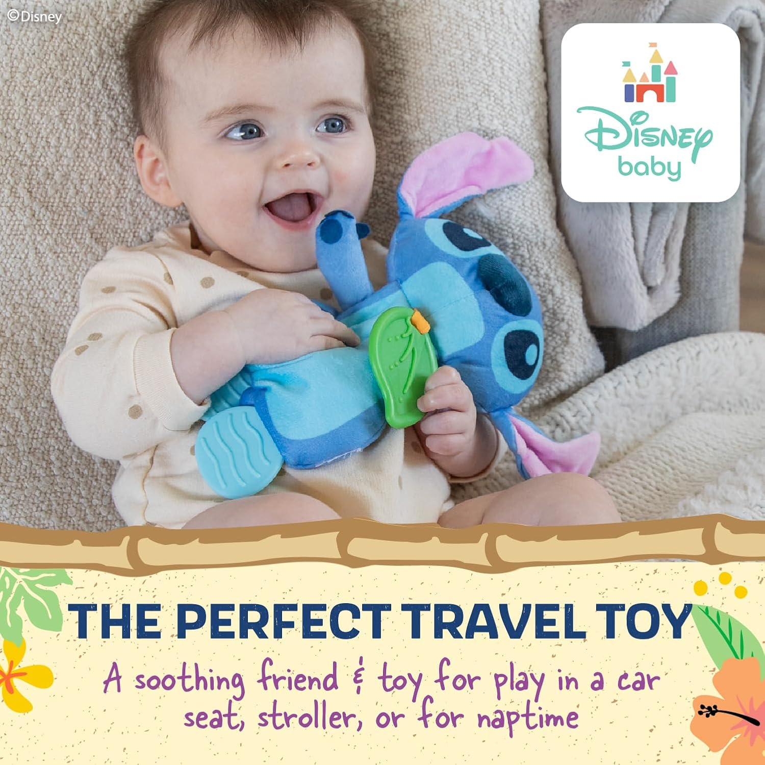 Disney Baby Stitch Blanket Teether image number 3