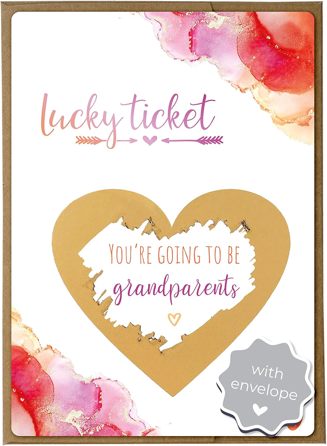 Joli Coon Pregnancy Announcement Scratch Card - You Are Going to Be Grandparents - Baby Announcement with Envelope - Dream image number 5
