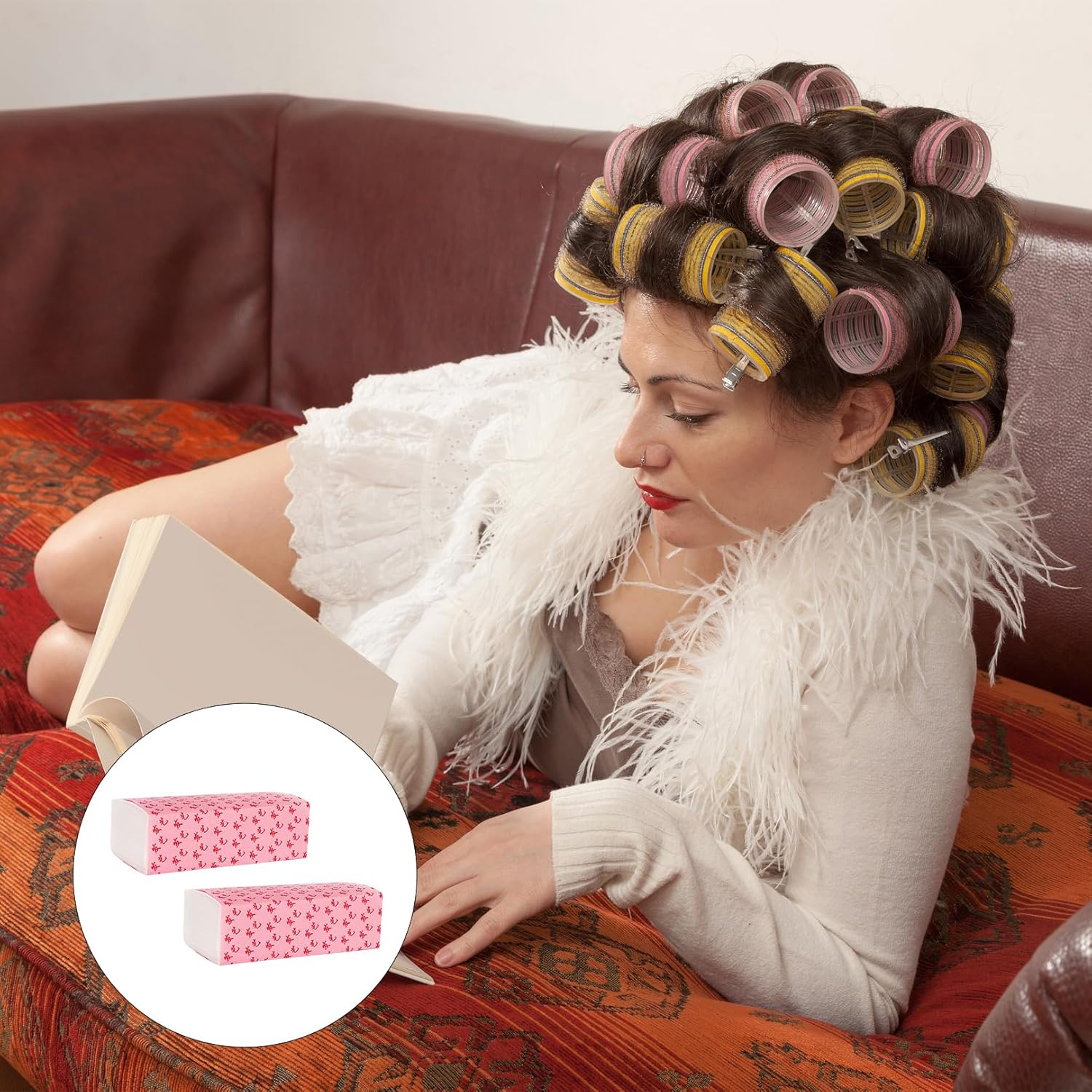 200 Pieces Lace Paper Perm, Perm Set Complete, Perm Paper, Hair Perm Paper for Perm Liquid, Salon Corrugated Paper Lace Papers, Hair Curling Paper for Home, Barber Shop image number 3