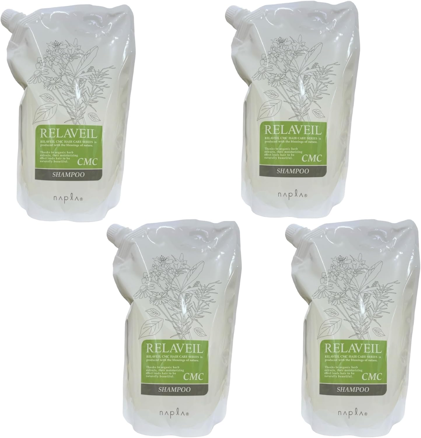 Napla Lilabale CMC Shampoo 33.8 Fl Oz (1,000 Ml) X 4