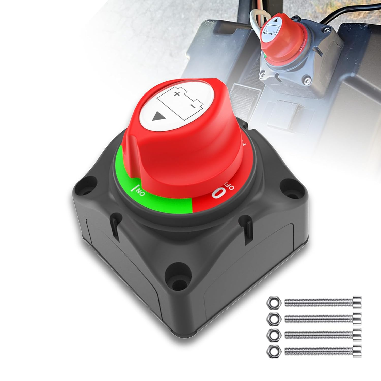 Battery Isolator Switch 12V Heavy Duty Kill Switch Waterproof Quick Cut off Switch for Car Marine Boat Rv image number 4