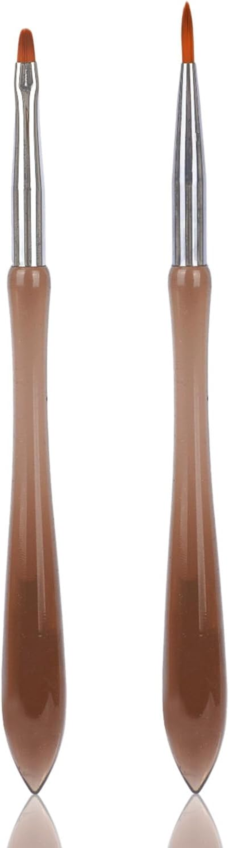 2Pcs Nail Design Brushes, Professional Versatile Nail Drawing Pens Acrylic Paint Brushes Tools for Painting Flowers Leaves Petals Fine Line and Intricate Art Designs image number 3