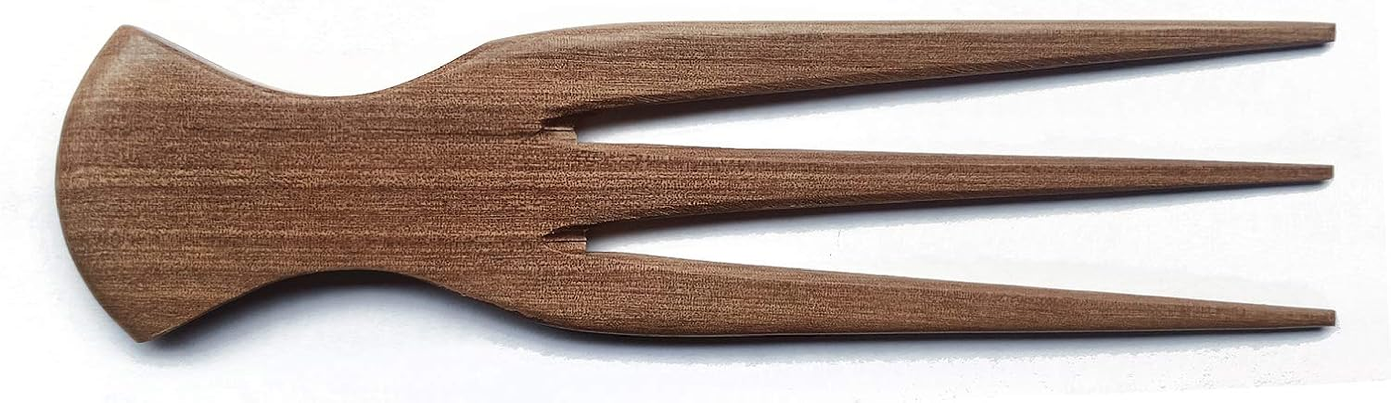 Plai Na Wooden Afro Pick for African Hair | Parting Comb for Braiding Three Tooth Cornrows Stylist image number 1