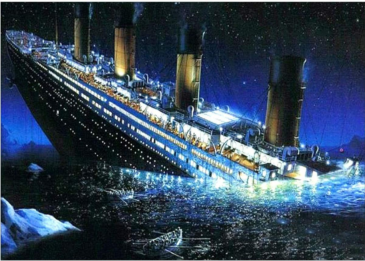 5D Diamond Painting Kits, Titanic Shipwreck Sea Boat WOWDECOR Full Drill DIY Diamond Art Cross Stitch Paint by Numbers image number 2