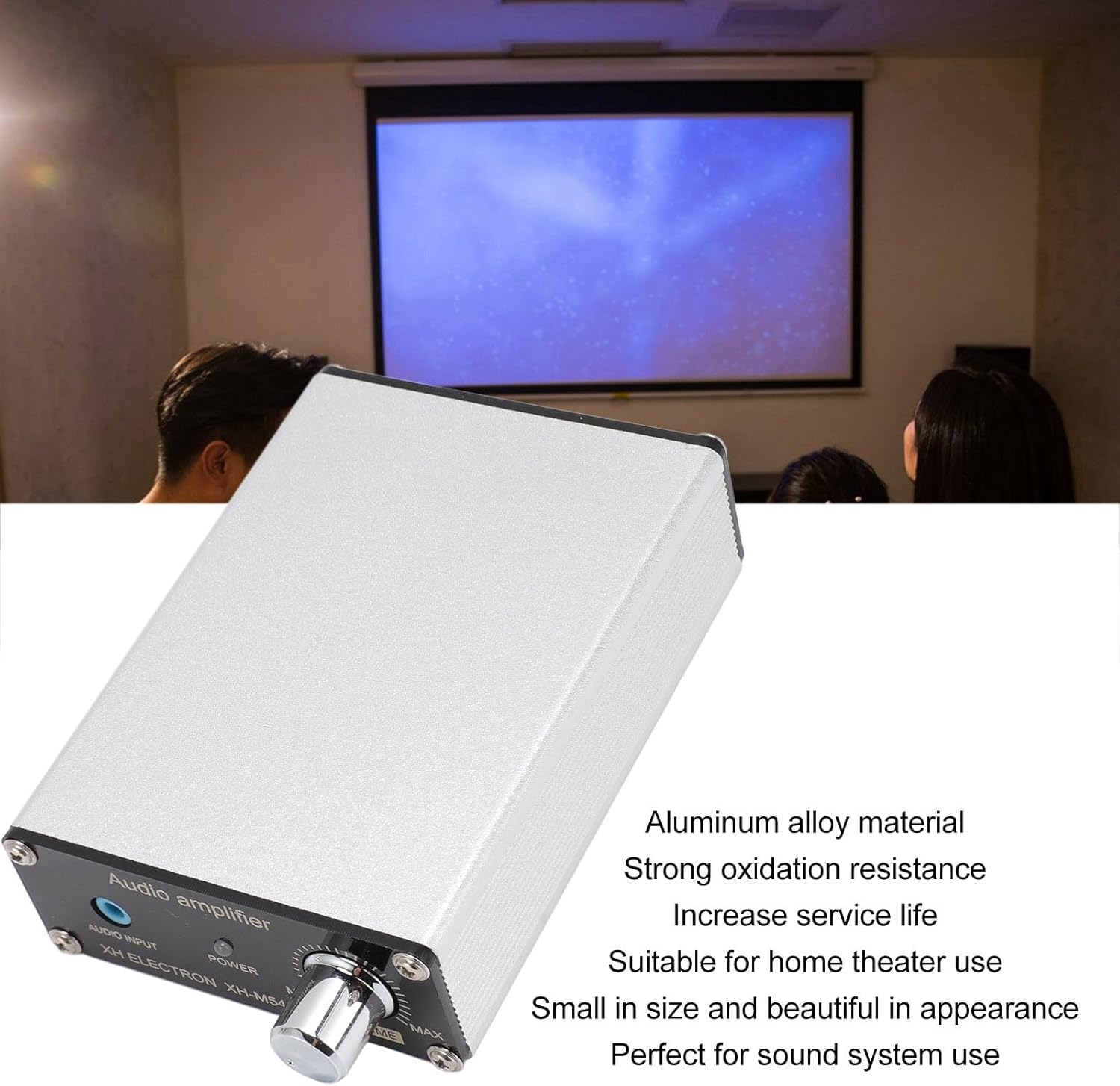 XH M541 Subwoofer Amplifier for Home Theater, Dual Channel Audio Power Amp, 60W plus 60W Stereo Audio Amplifier with TPA3116D2 Core Technology image number 3