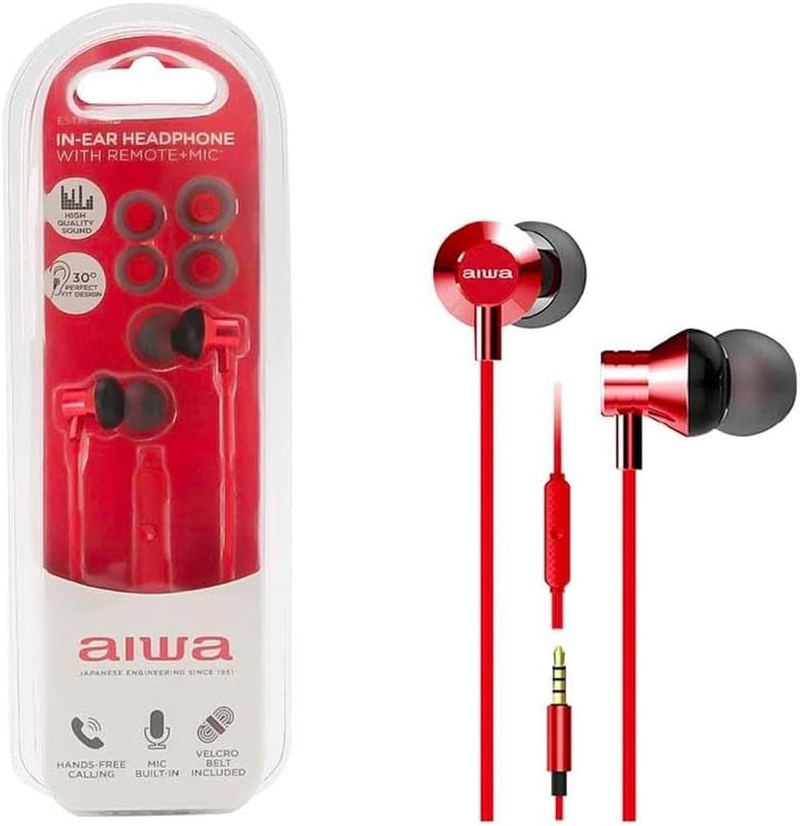 AIWA ESTM-50RD In-Ear Headphones Red