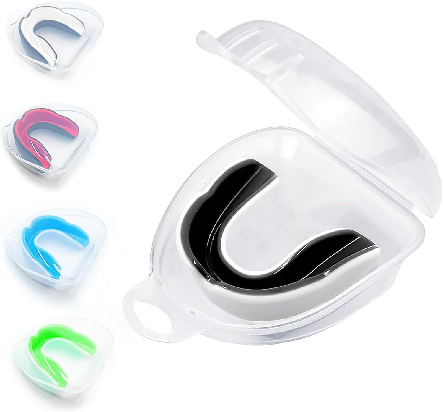 5 Pack Youth Mouth Guards for Sports &ndash; Kids & Teens Athletic Dental Protectors for Football, Basketball, Lacrosse, Taekwondo, Boxing, MMA, Rugby, Karate, Wrestling &ndash; Includes Storage Case image number 3