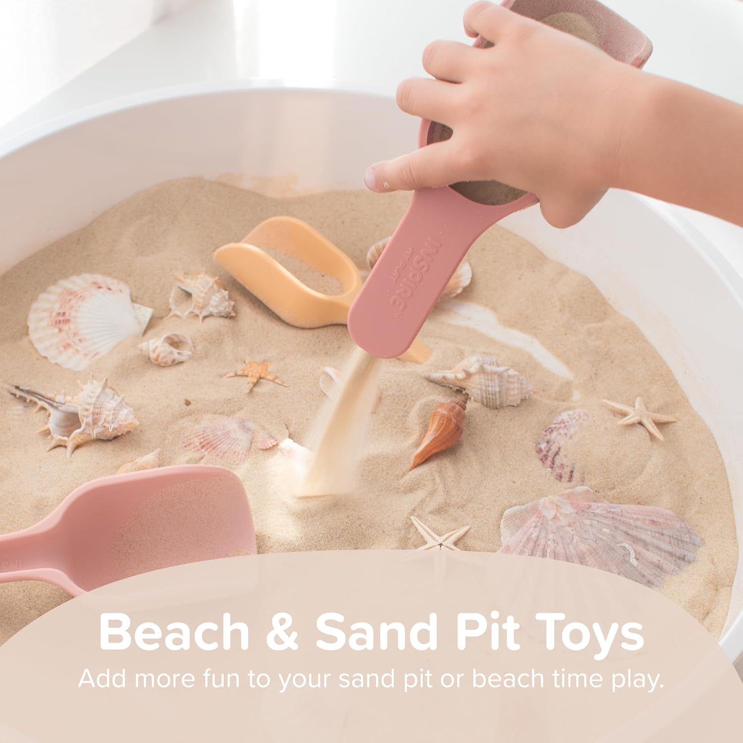 Inspire My Play Nesting Silicone Scoops Set - Green image number 3