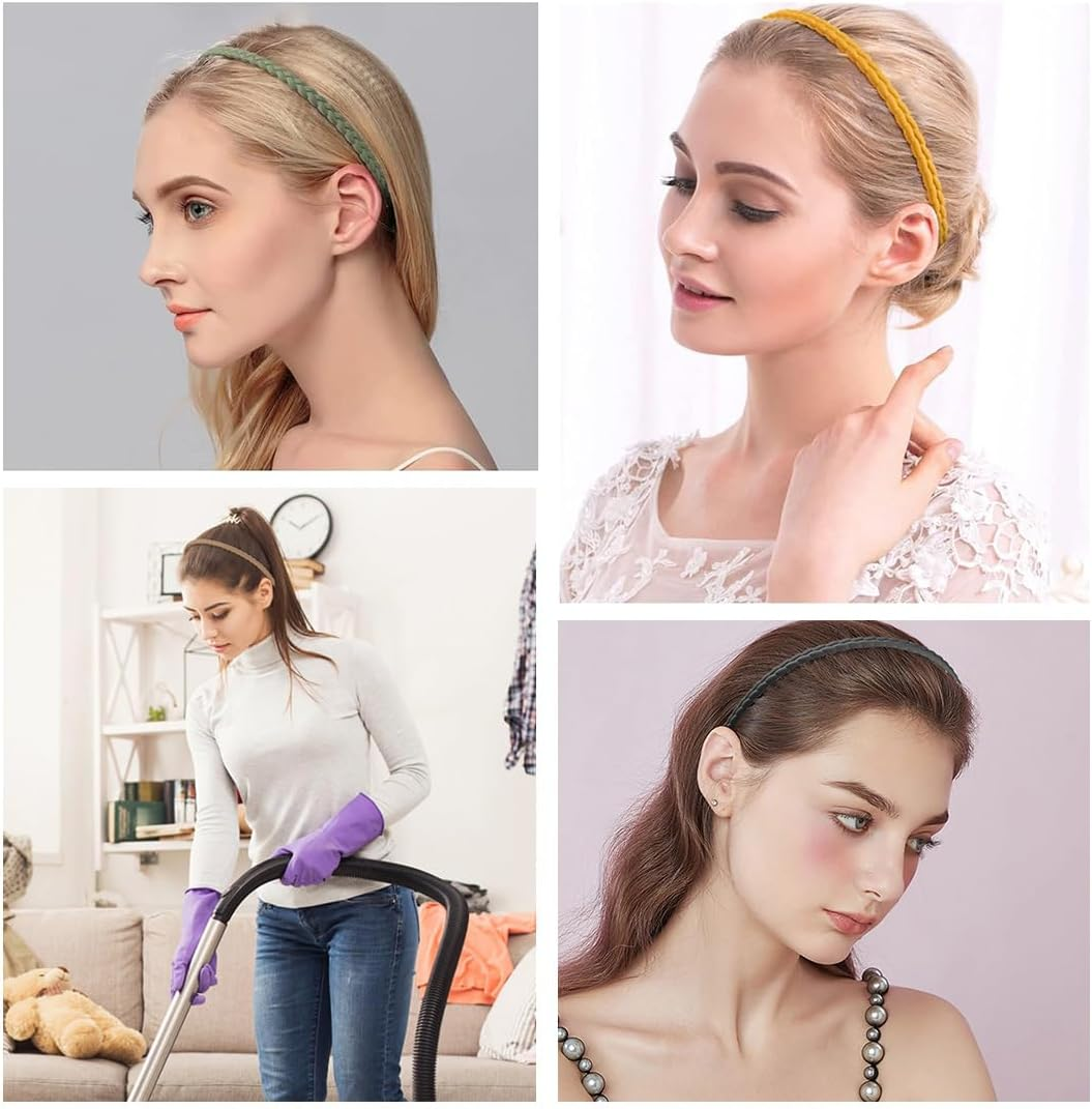 Thin Headbands, Plastic Hair Bands with Teeth, Colourful Headbands, Hair Bands, DIY Non-Slip Headbands with Hair Pins, Metal Hair Clips, Wave Shape Bobby Pins, Hairpin Set for Women and Girls image number 5