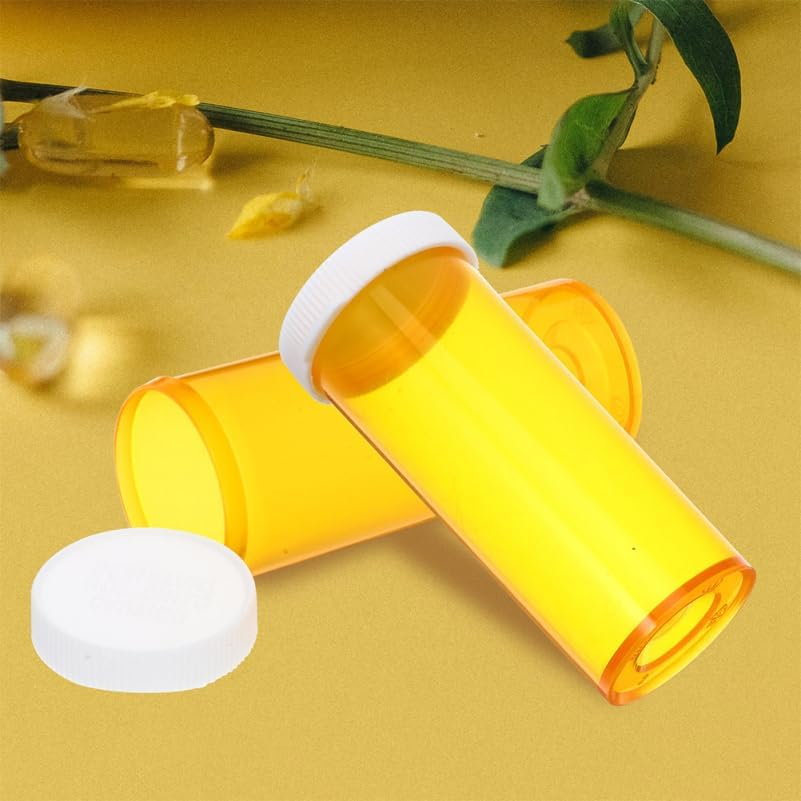 Baluue 10 Pack Empty Pill Bottle, Multi-Functional Plastic Medication Protable Storage Containers with Lids Waterproof Clear Pill Case for Vitamins and Supplements image number 1