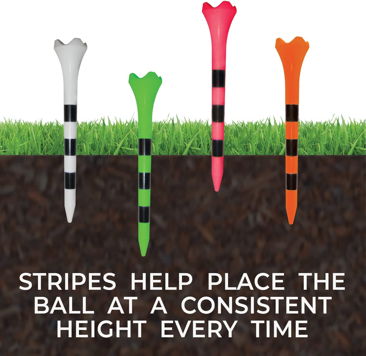 Pride Performance 3-1/4" Striped Golf Tee, 30 Count image number 4