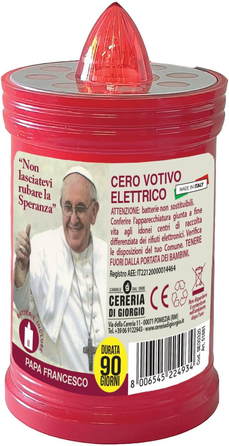 Electric Votive Candle - 90 Day Life - Batteries Included - Assorted Labels - Made in Italy Cereria Di Giorgio image number 3