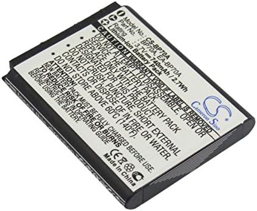 NDUSSF Battery Replacement for Samsung ST77, ST78, ST79, ST80, ST88, ST89, ST90, ST91, ST93, ST94, Part No: BP-70A, BP-70EP, EA-BP70A, SLB-70A 3.7V image number 3