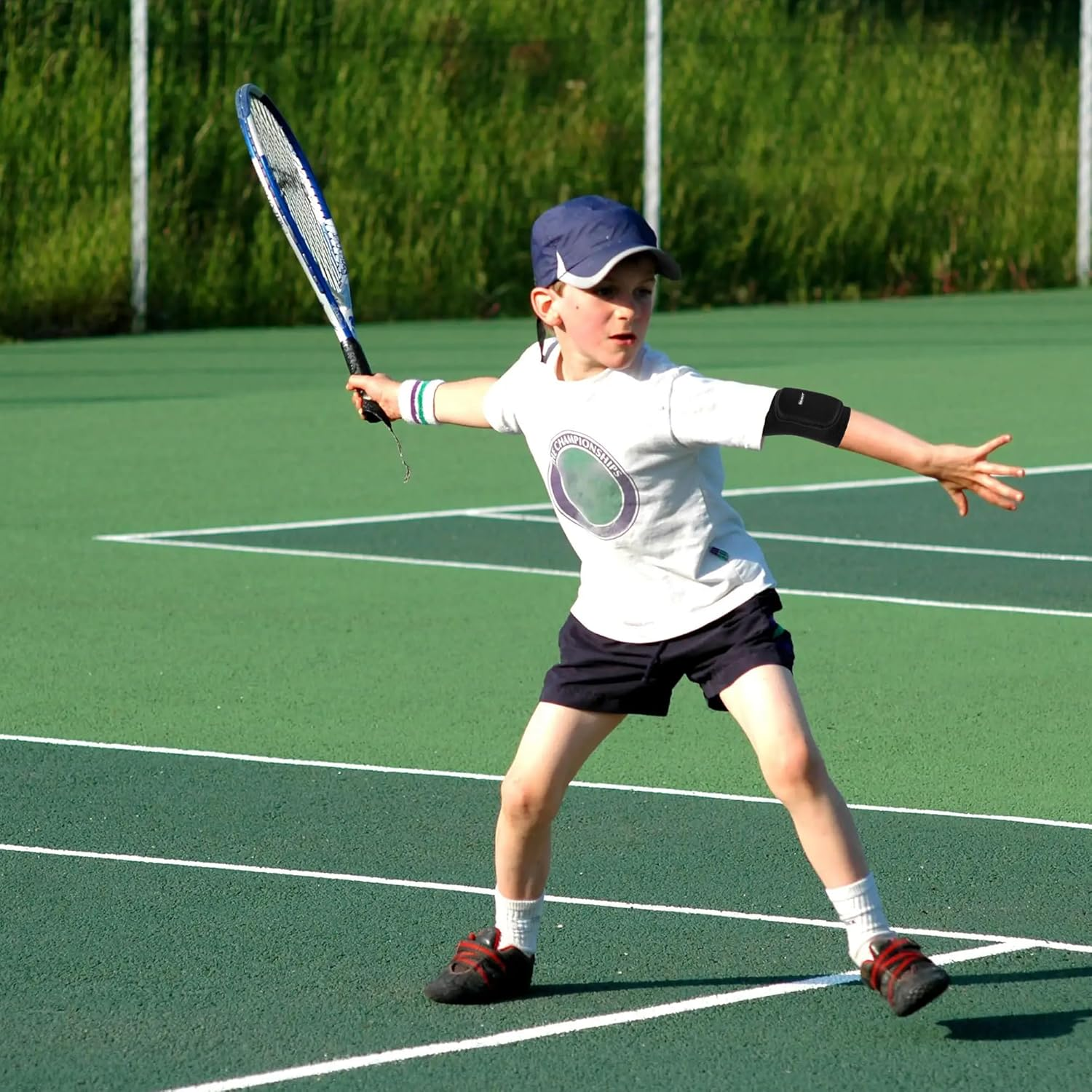 YEEKORO Kids Elbow Pads Breathable Arm and Elbow Brace Protector for Boys, Girls, and Teens Crashproof Compression Sleeve for Skating, Volleyball, Cycling Sports Safety Gear image number 5