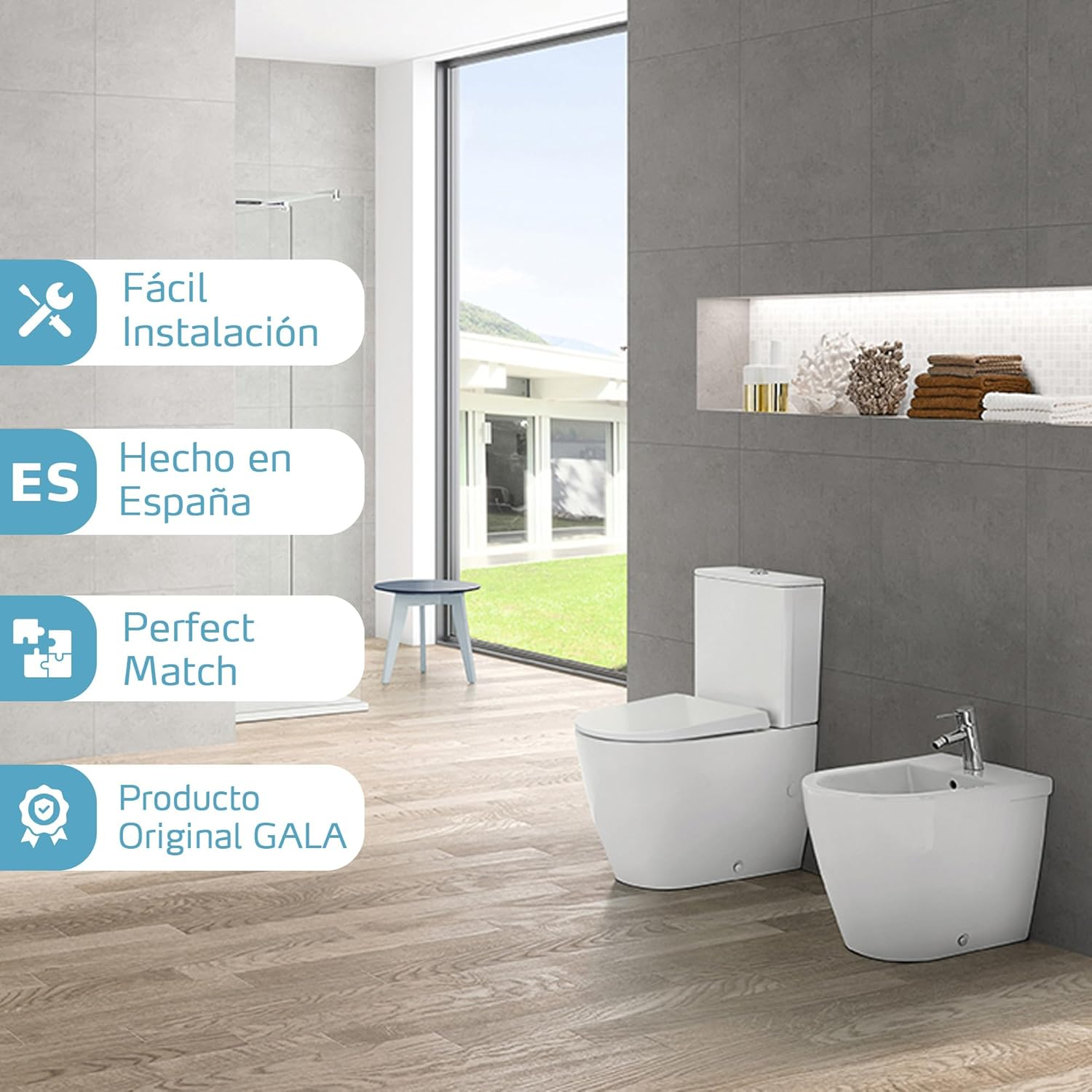 Gala Eos Toilet Seat Shock Absorber for Eos White image number 2