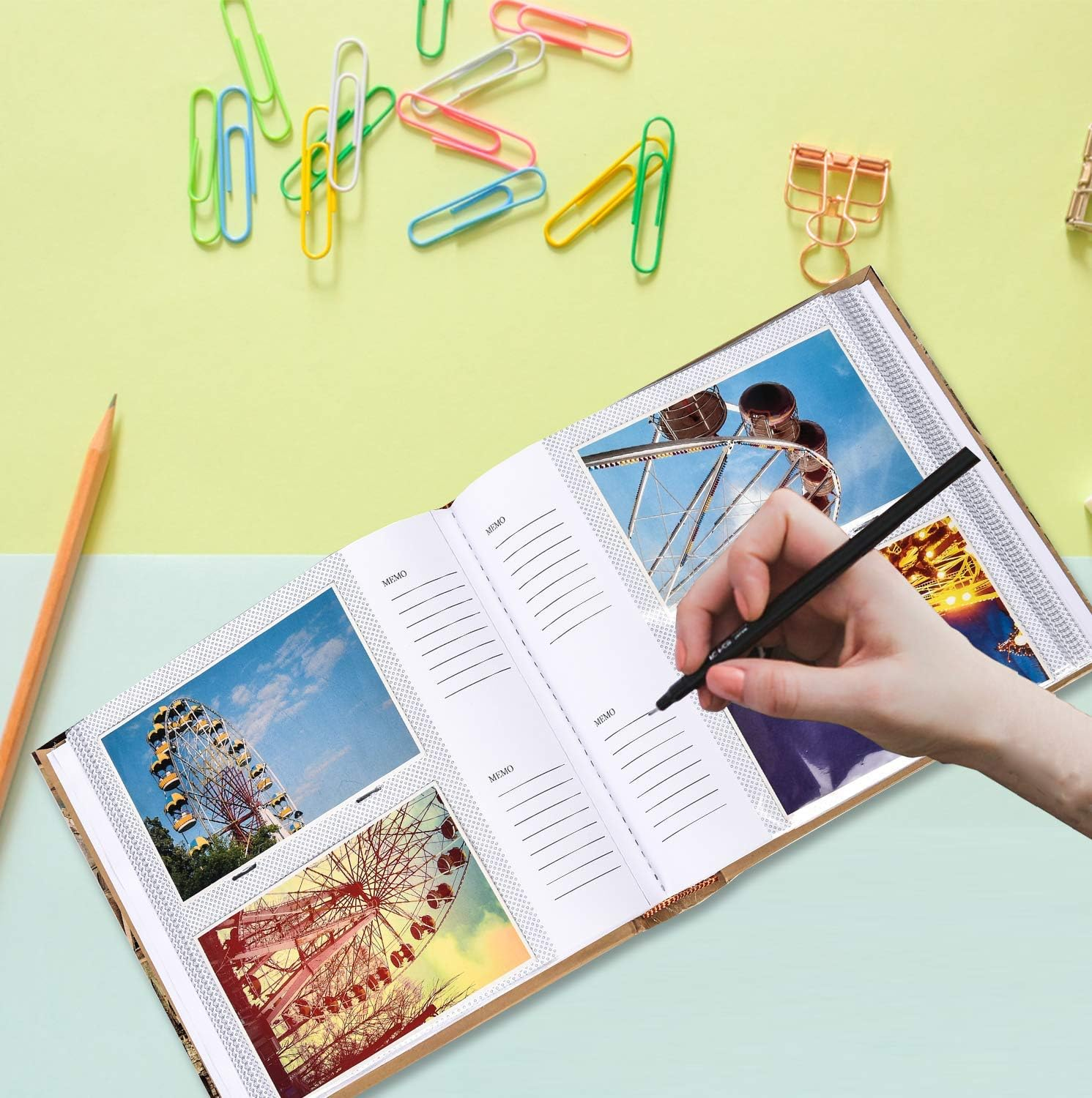 Arpan 10 X 15 Cm Vintage Collage - Uk-European Travel Memo Photo Album for 200 Photos 4 X 6'' image number 5