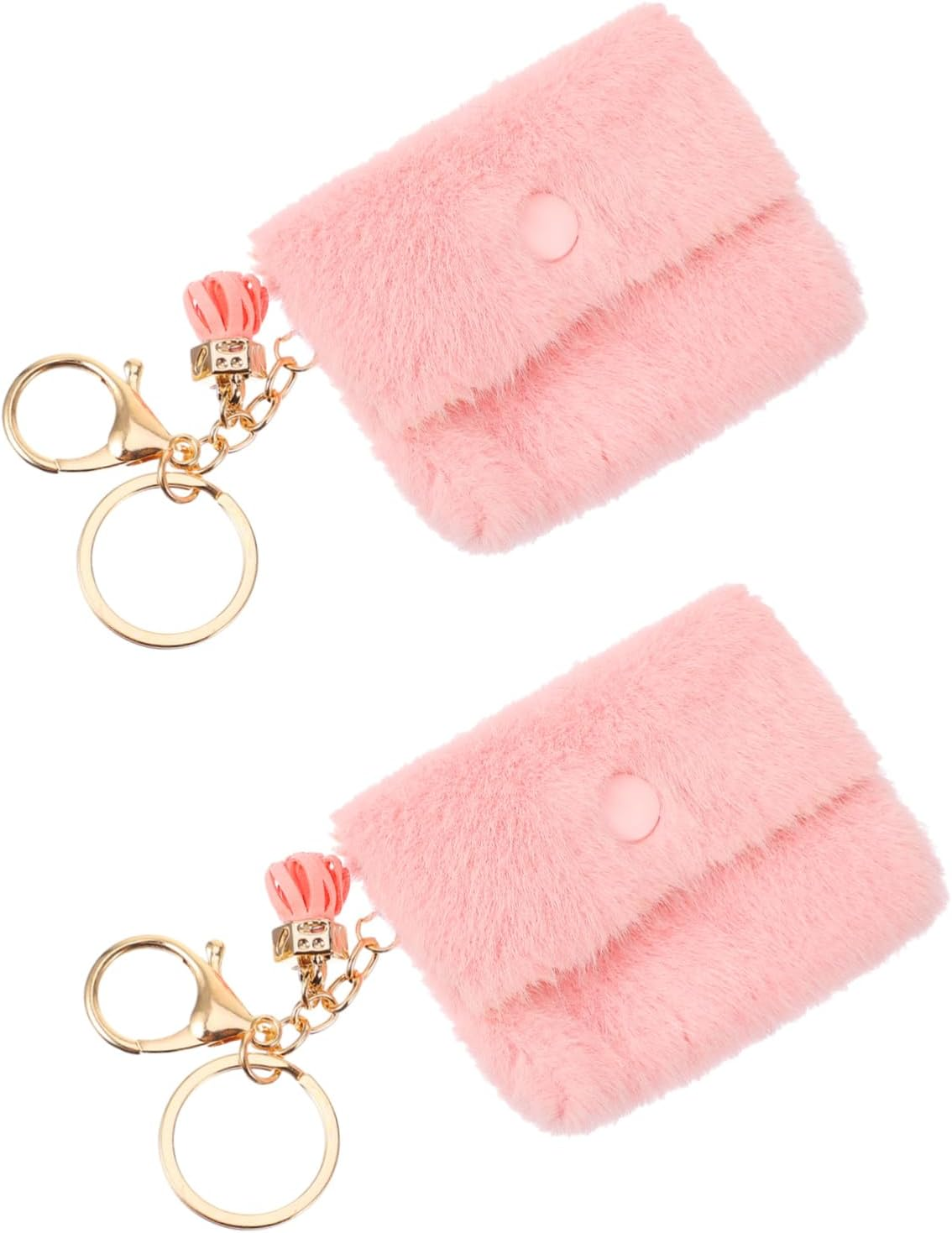 VALICLUD 2Pcs Mini Coin Purse Keychain Adorable Candy Bag Design Key Ring Money Pouch for Keys Handbag Accessories