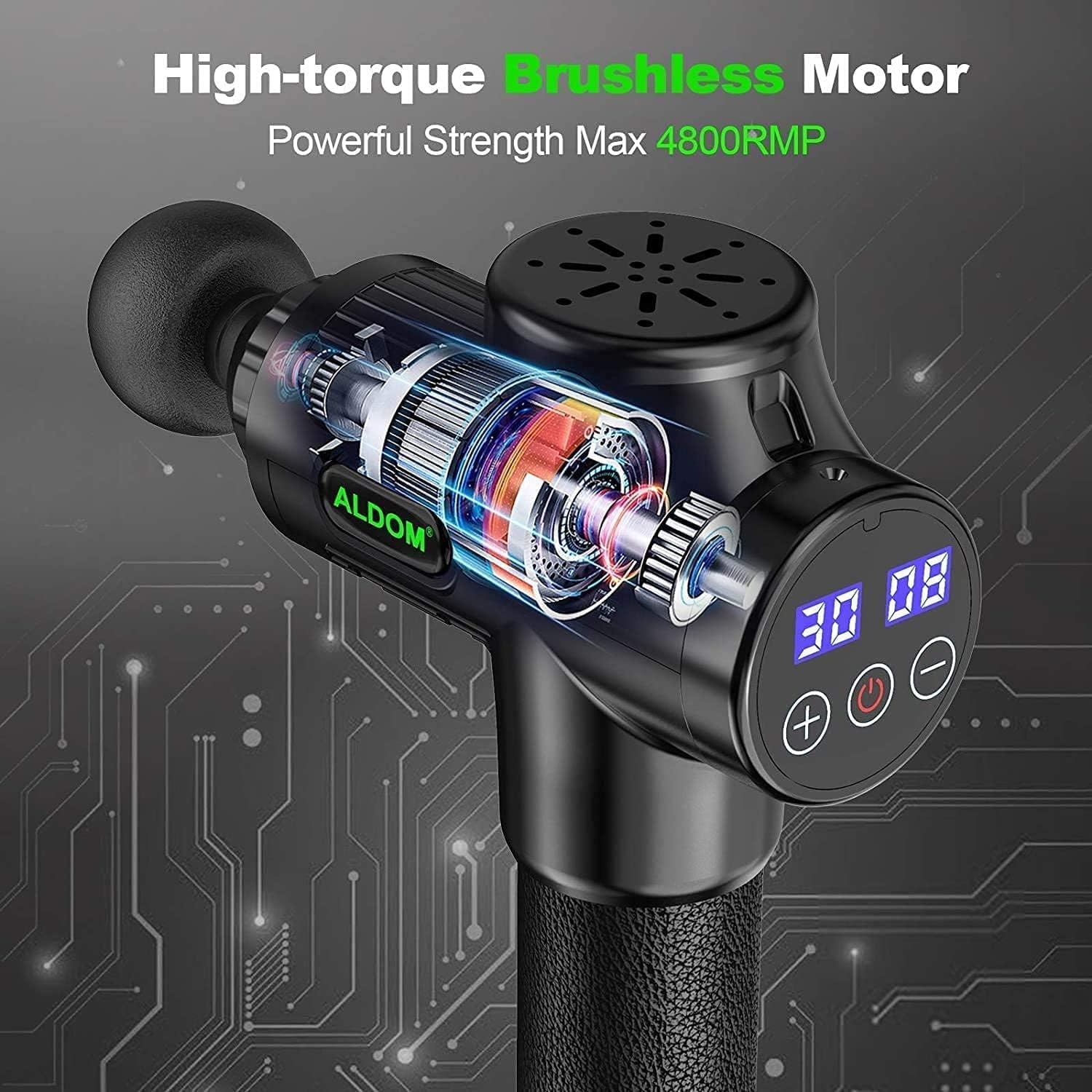 Massage Gun, 30 Speed Levels, Portable Powerful Massage Gun for Daily Use, Sports Lovers, Super Quiet High Speed Motor image number 2