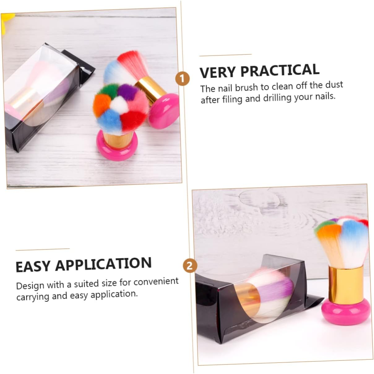 SAFIGLE Makeup Brush Cleaner Nail Art Cleaning Brush Manicure Supplies for Dust image number 2