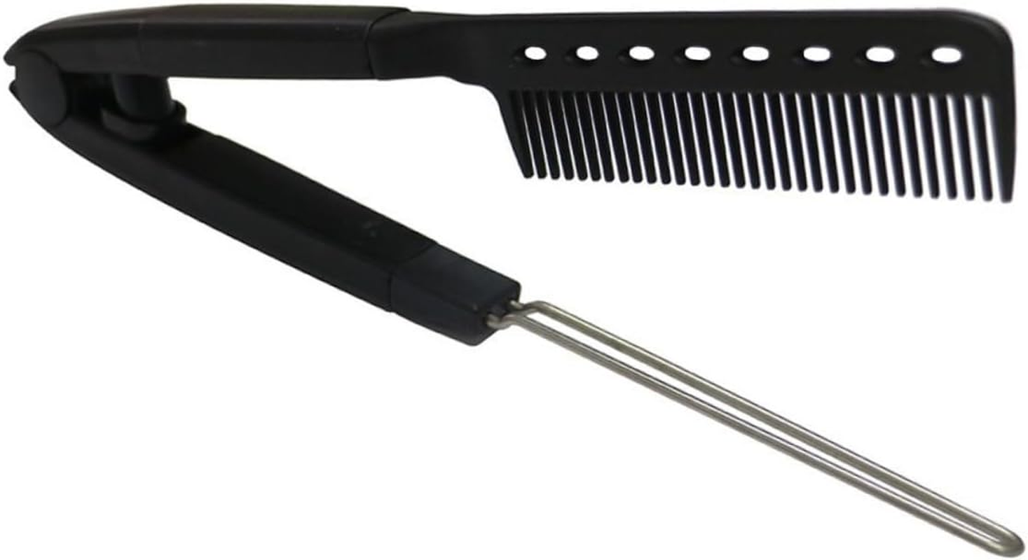 DINHEAROM V-Shaped Hair Straightening Comb Tool Hairbrush for Hair Types Detangling and Smoothing for Home Use and Professional Salons image number 1