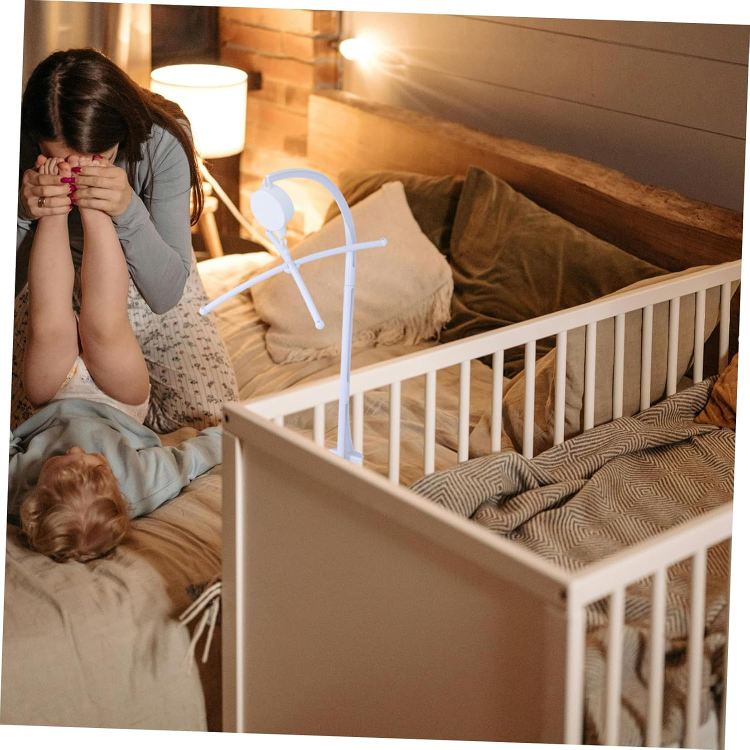 Adjustable Height Mobile Arm for Cribs Secure Clamp Mobile Bed Bell Holder DIY for Enhanced Sensory Experience with Toys Fits Cribs