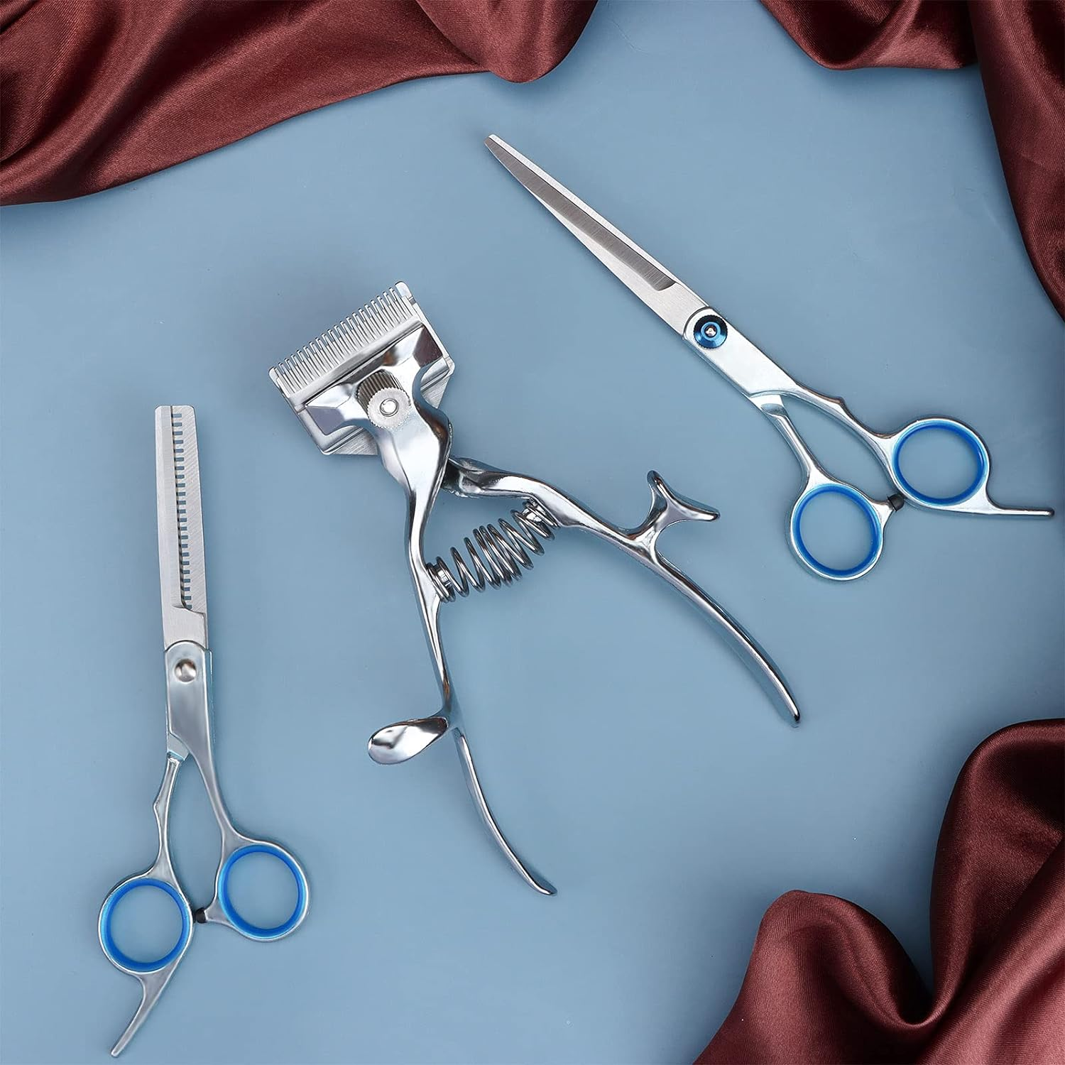 Manual Clippers Haircut Old Fashion Hand Hair Clipper with 2 Hair Cutting Scissors,Portable Hand Push Haircut Low Noise Non-Electric Hair Cutter for Hair Removal image number 1