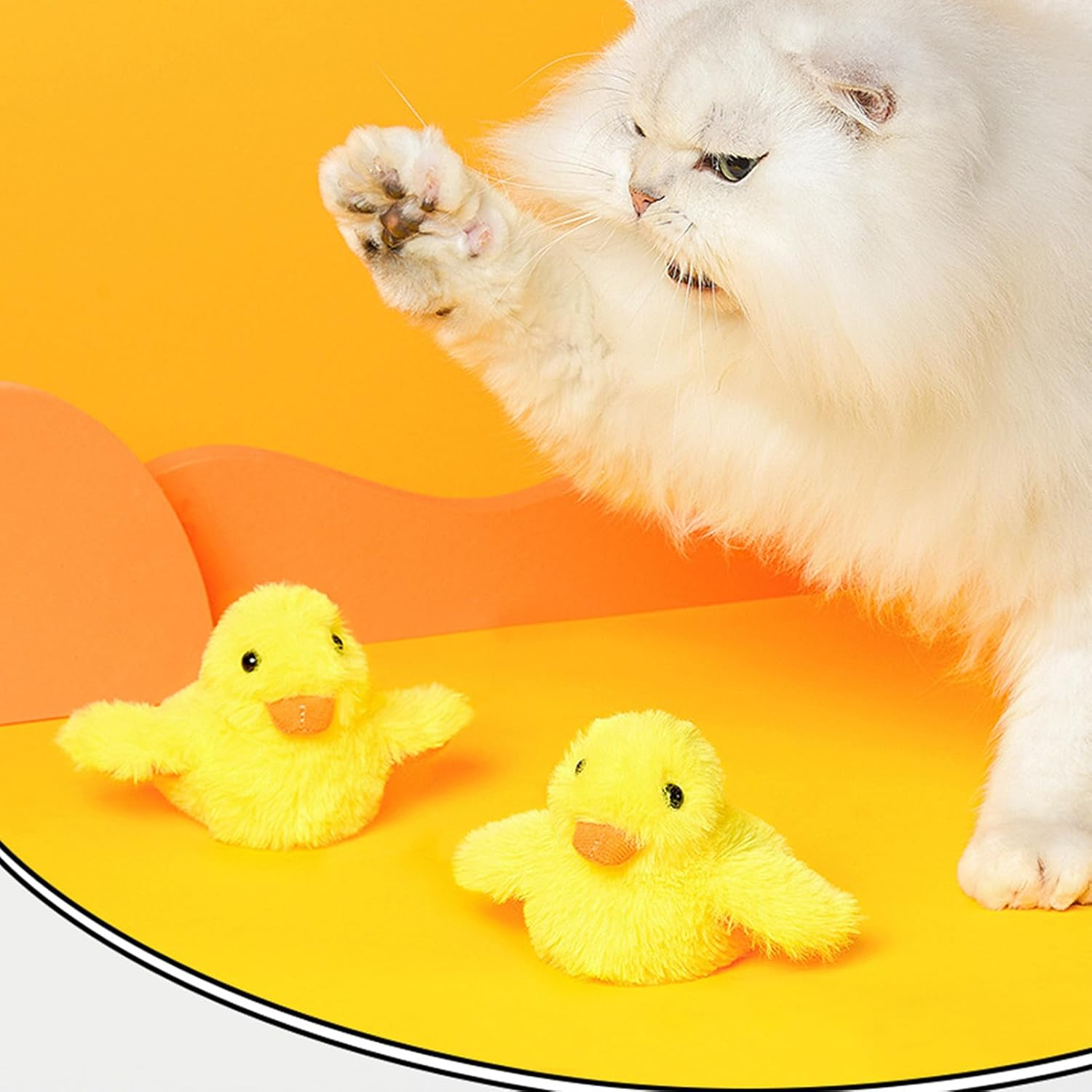 EVTSCAN Interactive Cat Toys, Offers Three Different Game Modes, with Simulated Duck Quack Sound, Electric Cat Toy, for Cats Kittens