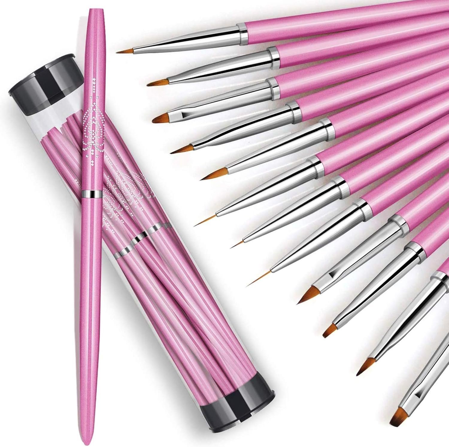 12 Pcs Nail Art Brush Set Nails Arts Painting Drawing Pen Design Manicure Tools image number 5