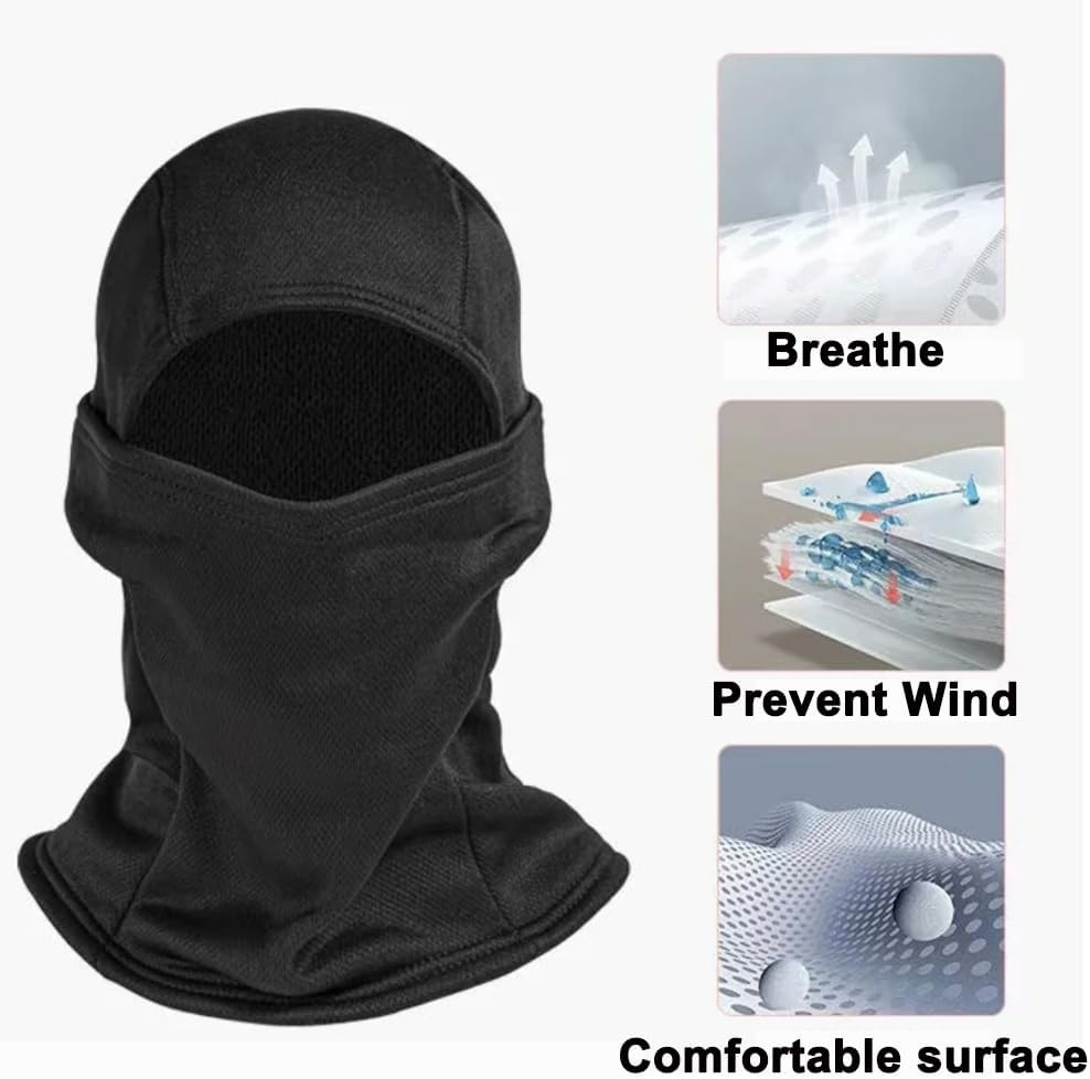 Balaclava Ski Mask, Motorcycle Cycling Windproof Neck Warmer UV Protector Cooling for Men/Women image number 3