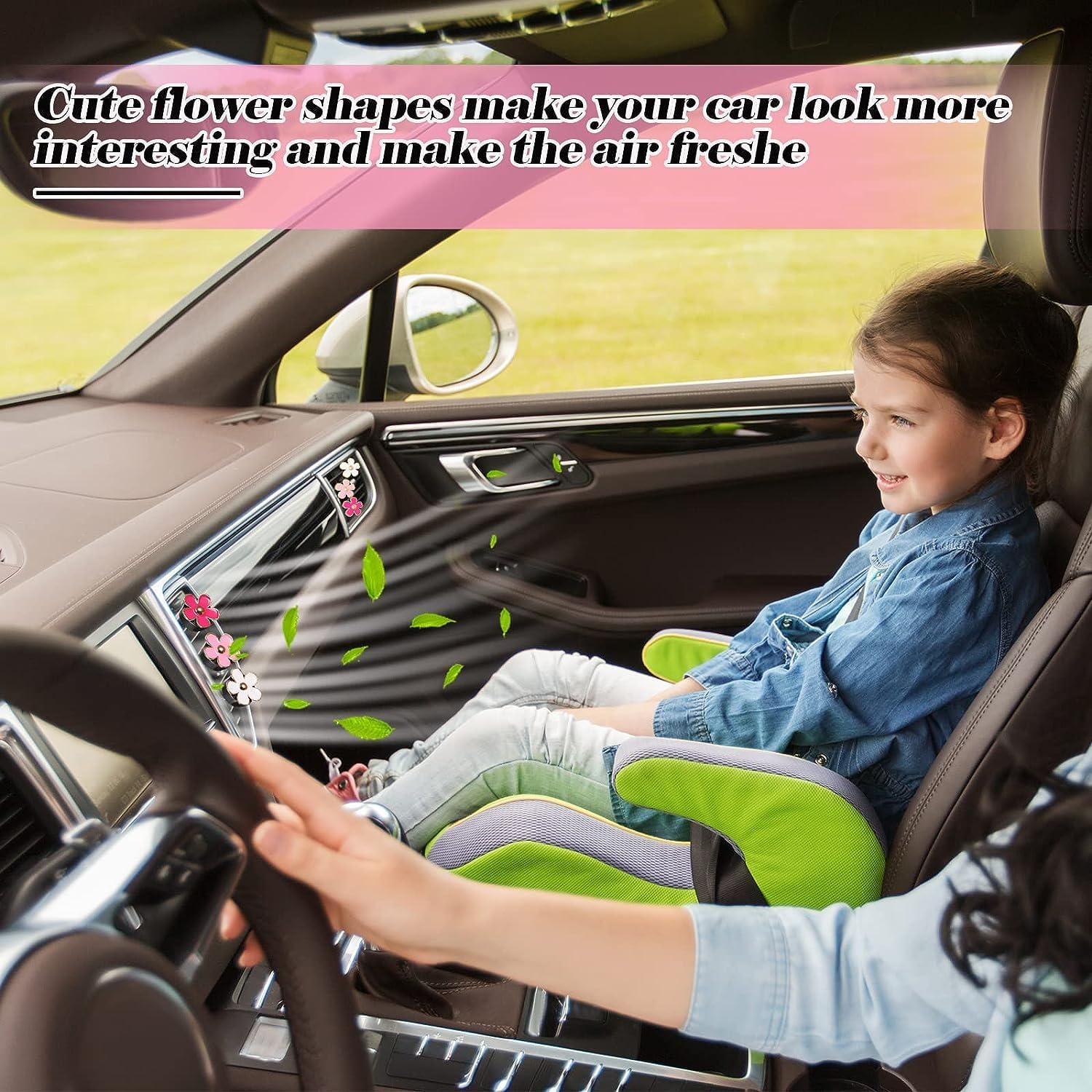 6 Pieces Cute Daisy Flower Air Vent Clip Air Conditioning Outlet Clip Car Decorations Car Accessories Interior Decor Charm for Women Girls image number 3