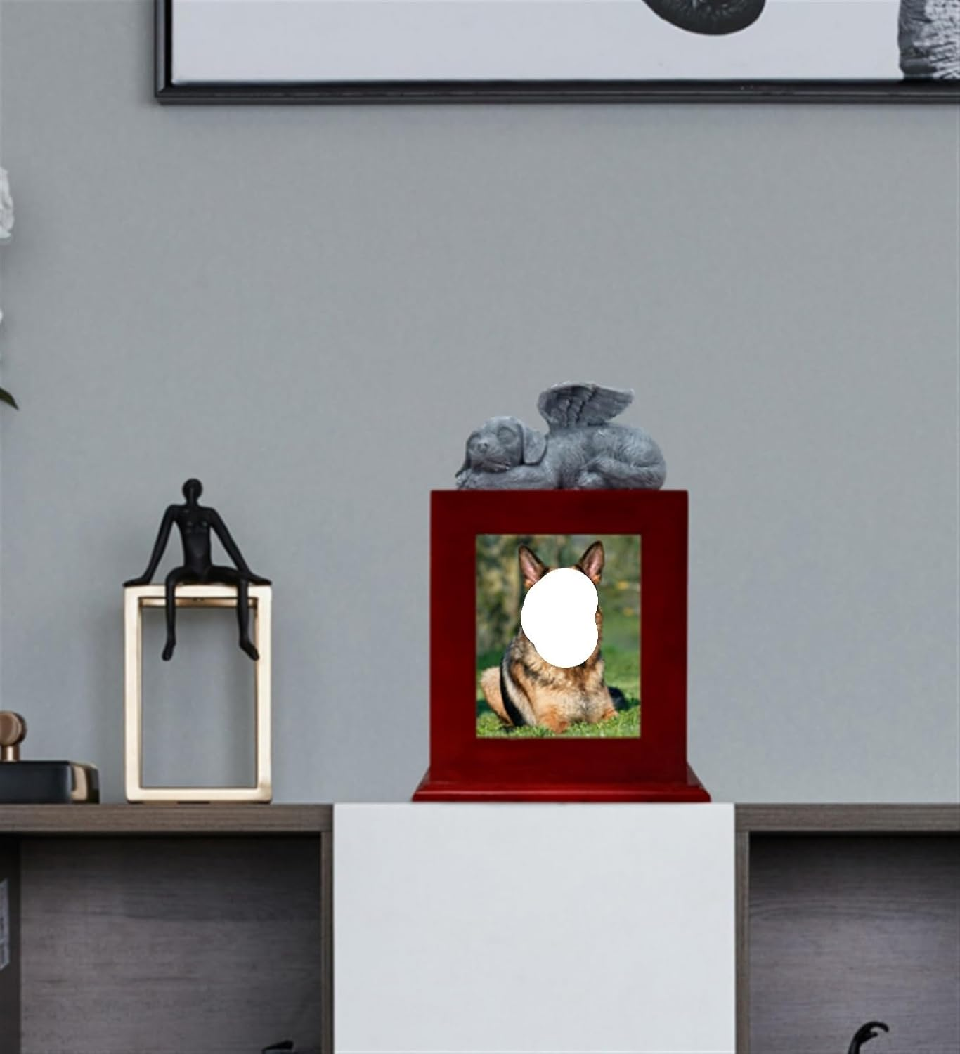 Pet Urns Human Urns Keepsake Urns Art Dog Urn for Dog Ashes,Handmade Memorial with Statue Pet Memorial Urn for Pet'S Cremation Urns Pet Ashes Urns image number 2