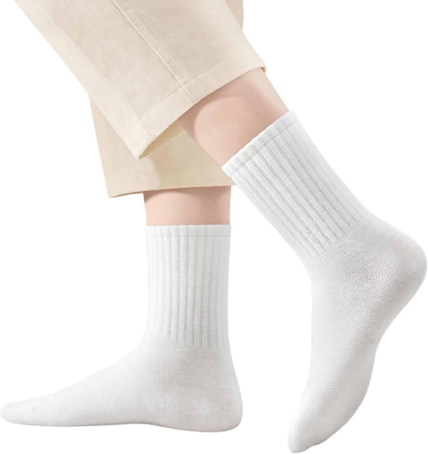 20 Pairs of Disposable Socks, Breathable Cotton Socks, Portable Compressed Design for Travel & Daily Wear (Men & Women)