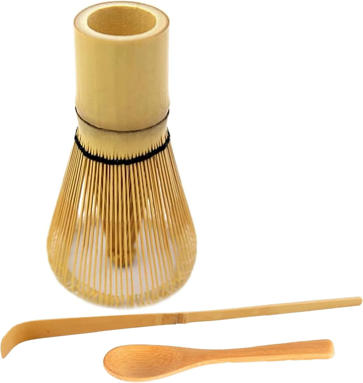 Matcha Whisk Set - Matcha Whisk, Traditional Scoop, Tea Spoon. the Perfect Set to Prepare a Cup of Japanese Matcha Tea, Handcrafted from 100% Natural Golden Bamboo image number 2