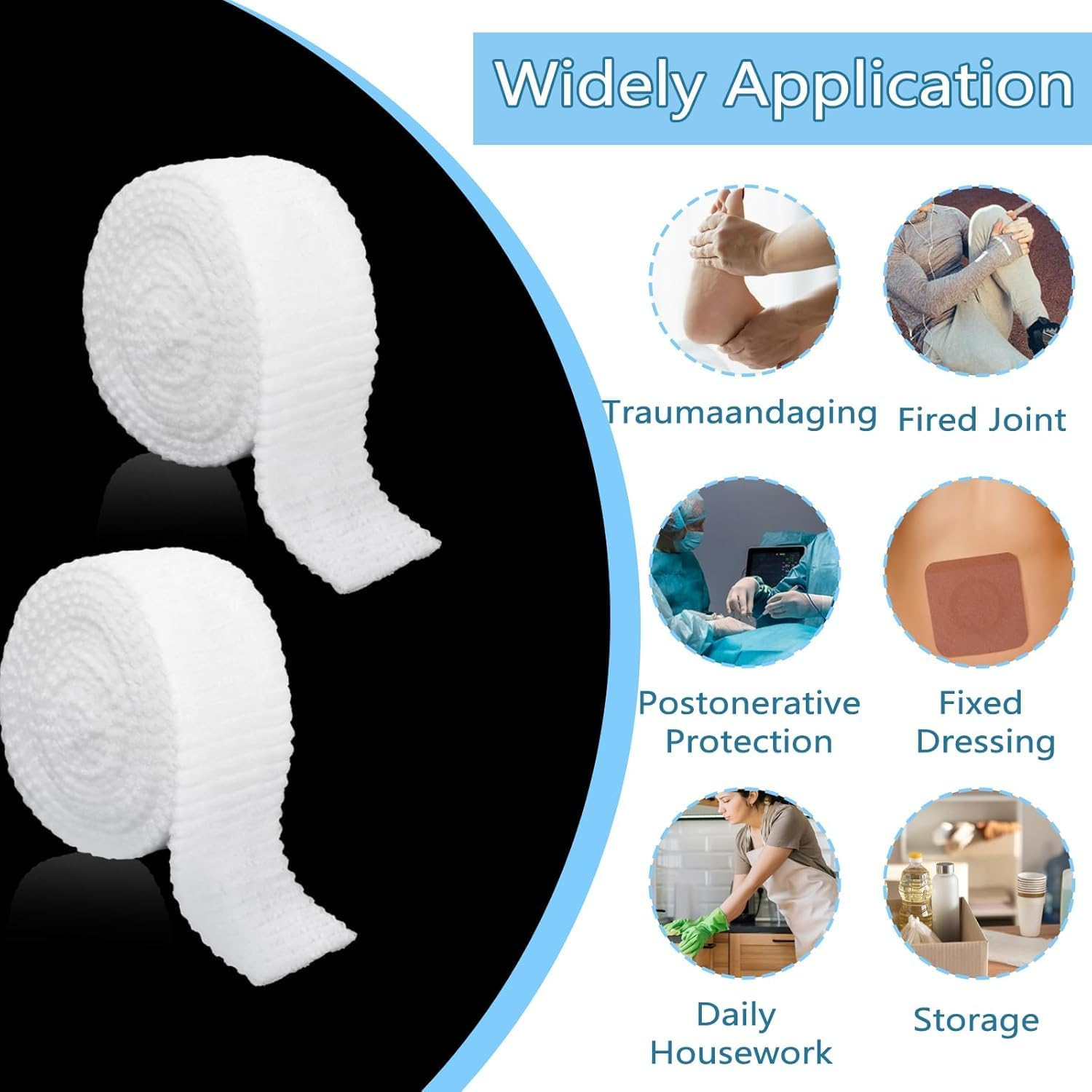 Elastic Net Dressing Breathable Tubular Stretch Gauze, 1 Roll Wound Dressing Elastic Mesh Nets, Tubular Bandage Gauze Sleeve Tubular Net for Arms and Lower Legs image number 3