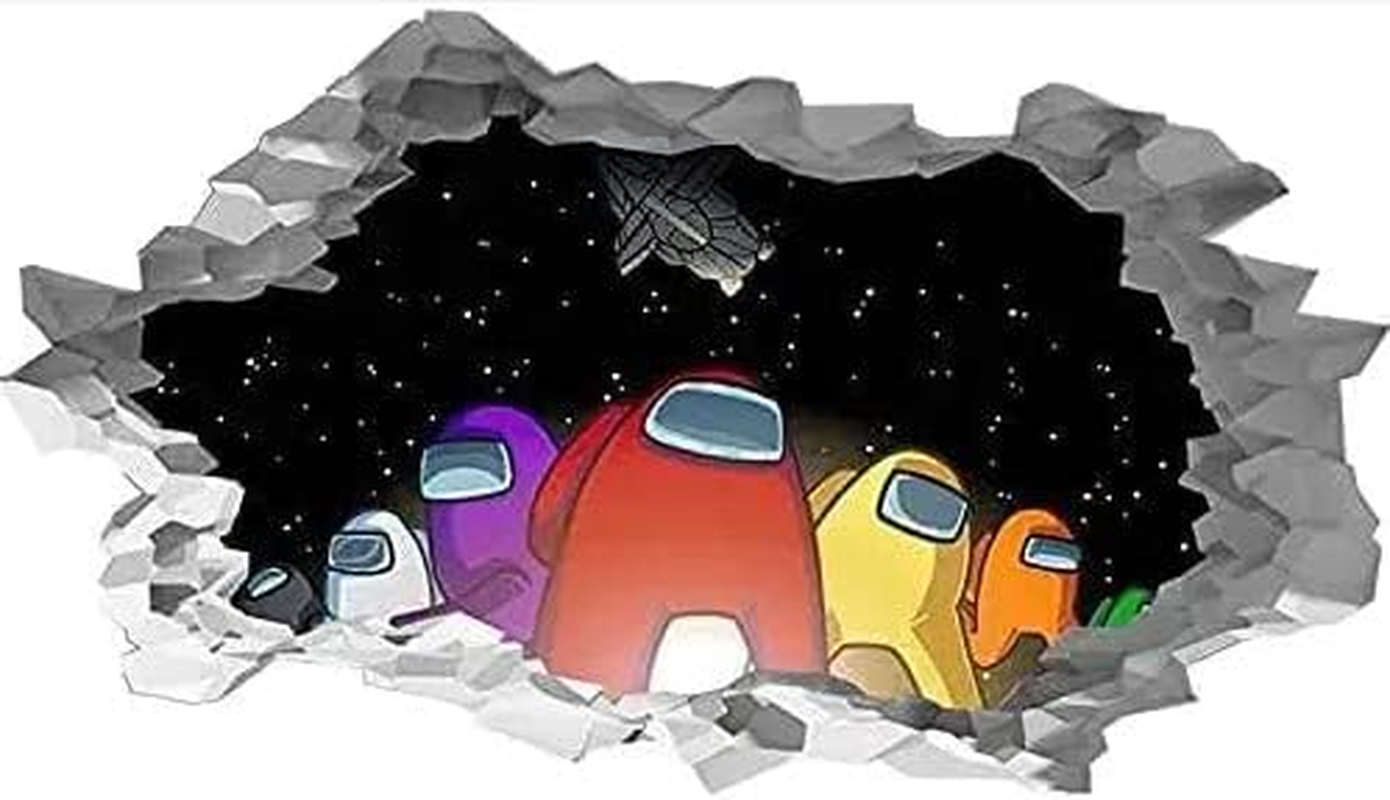 Among Us Wall Stickers for Bedroom Wall Decals,Wall Decor for Kids,Computer Desk Wall Waterproof Hot Game Stickers for Laptop,Water Bottles image number 1